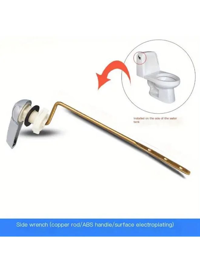 Universal Toilet Handle Replacement Kit Side Mount Installation Chrome Plated - Image 2