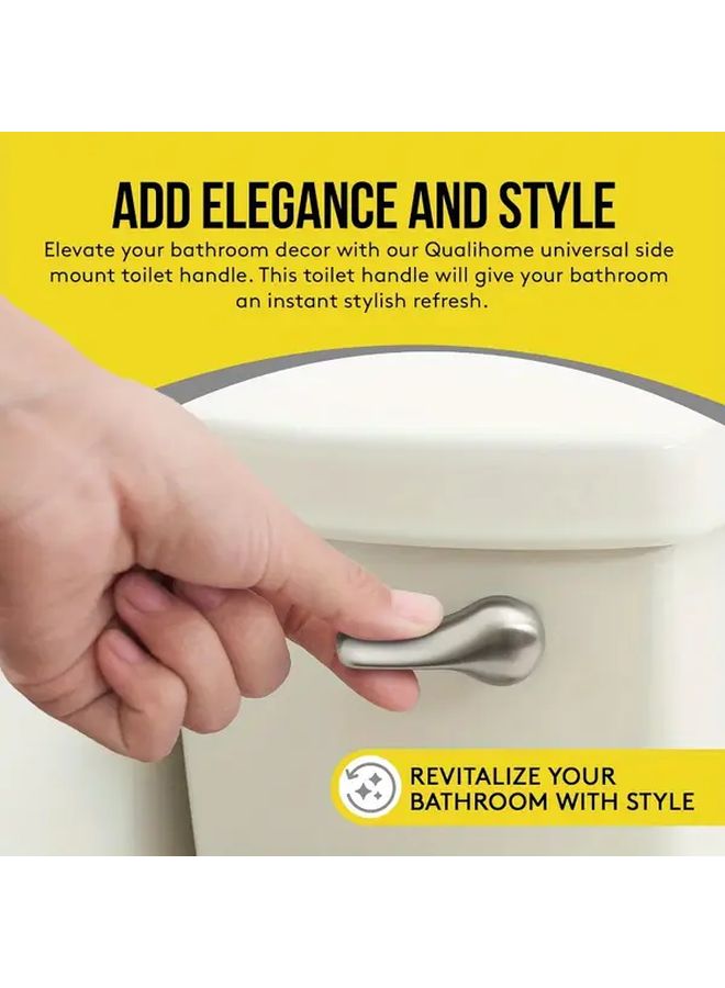 Universal Toilet Handle Replacement Kit Side Mount Installation Chrome Plated - Image 5