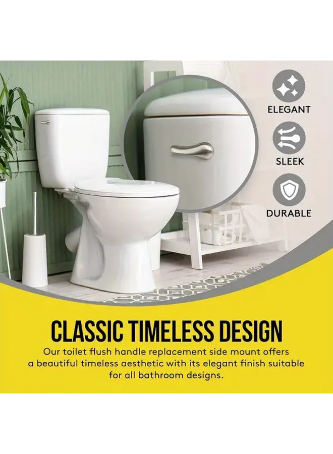 Universal Toilet Handle Replacement Kit Side Mount Installation Chrome Plated - Image 4
