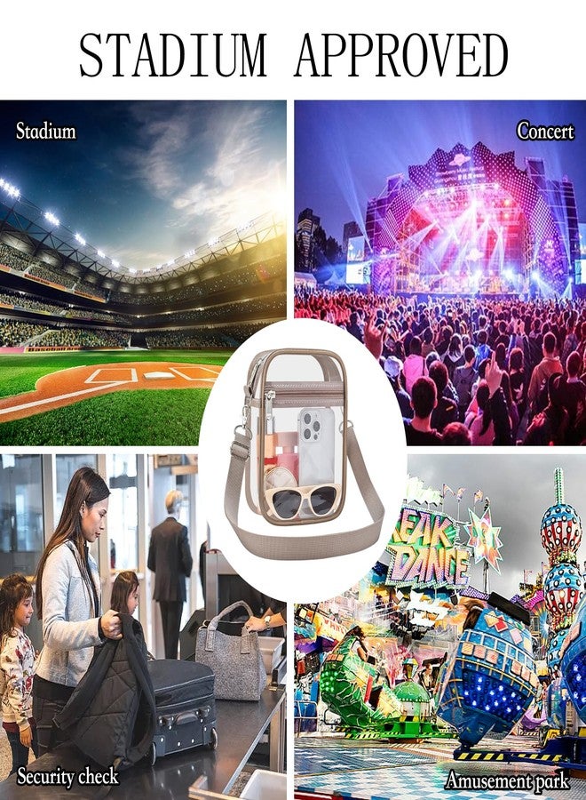 USPECLARE Clear Purse Stadium Clear Messenger Bag Stadium Approved for Men and Women Clear CrossBody Bag - Image 2