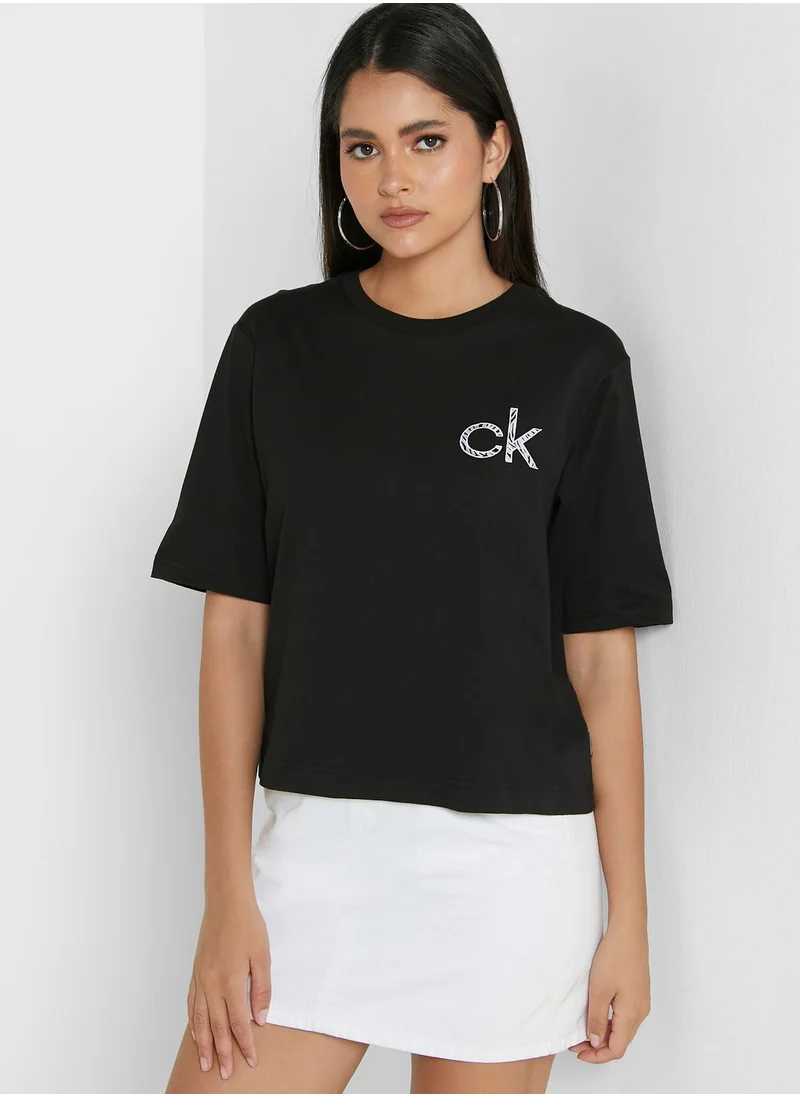 CALVIN KLEIN Round Neck Logo T-Shirt