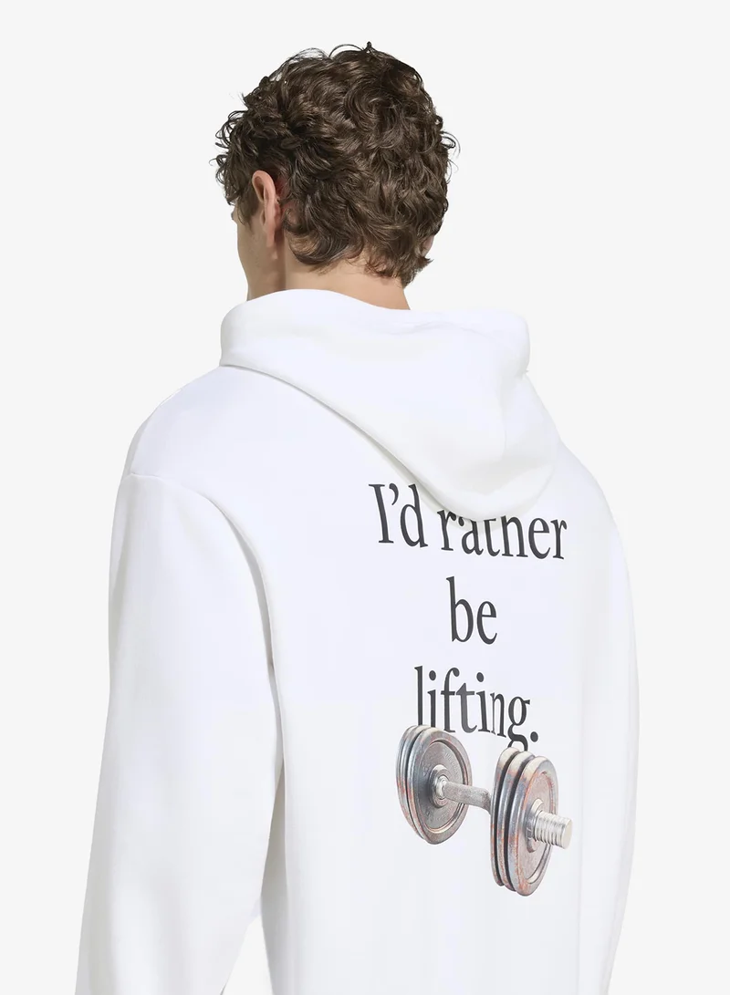 Adidas WHITE Category Training Graphic Hoodie for Men | Best Price UAE