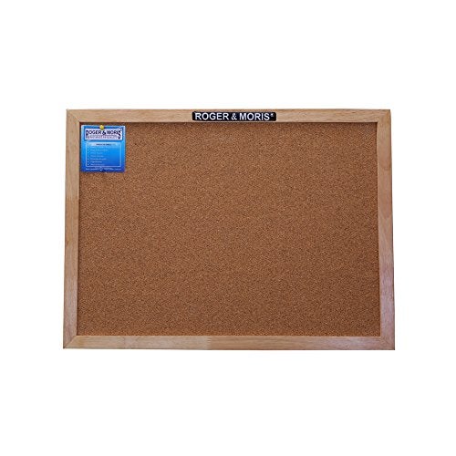 Roger & Moris Rubber Wooden Frame Cork Board - Sturdy, Waterproof for School, Office, Home (Size : 2 feet x 1.5 feet) - Image 1