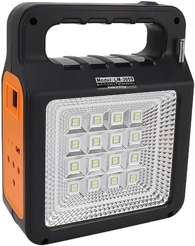 Hoshui solar-powered power bank, 6000mAh portable solar generator with - Image 3