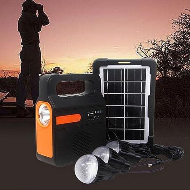 Hoshui solar-powered power bank, 6000mAh portable solar generator with - Image 5