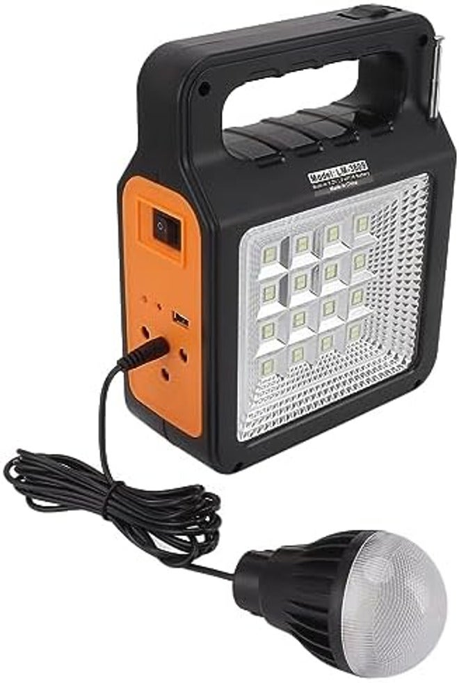 Hoshui solar-powered power bank, 6000mAh portable solar generator with - Image 1