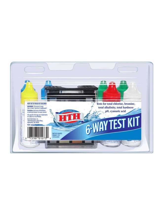 HTH 1273 6-Way Test Kit Swimming Pools Chemical Tester - Image 1