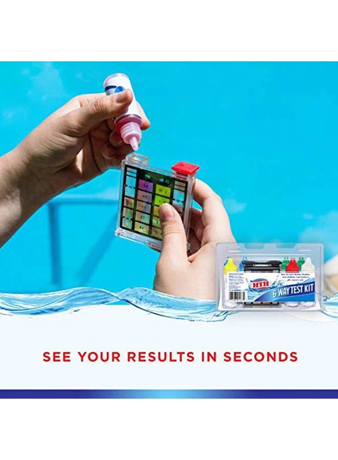 HTH 1273 6-Way Test Kit Swimming Pools Chemical Tester - Image 3