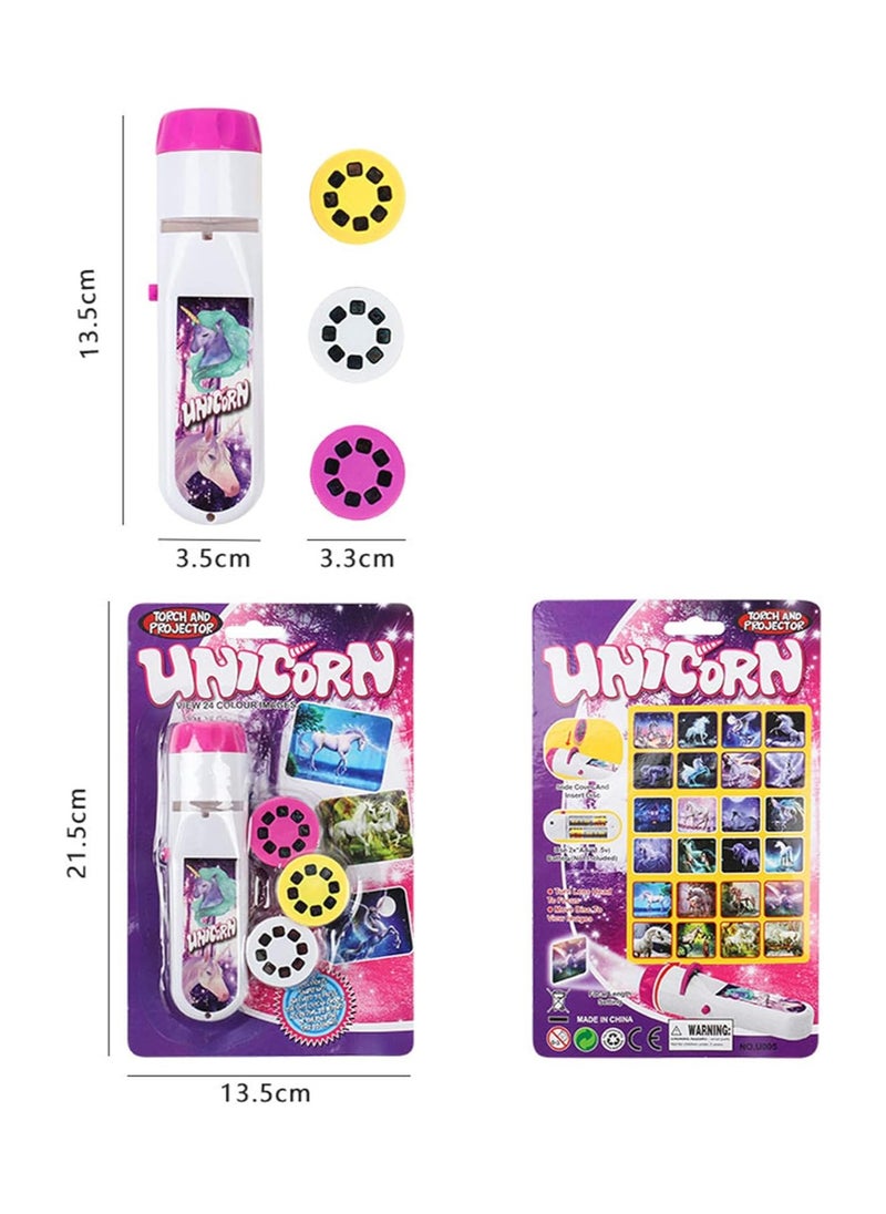 Generic - Children's Projector Toy Educational Science Set Wall Ceiling Tent Flashlight Toddler Flashlight Gift for Boys Girls (Unicorn) - Image 1