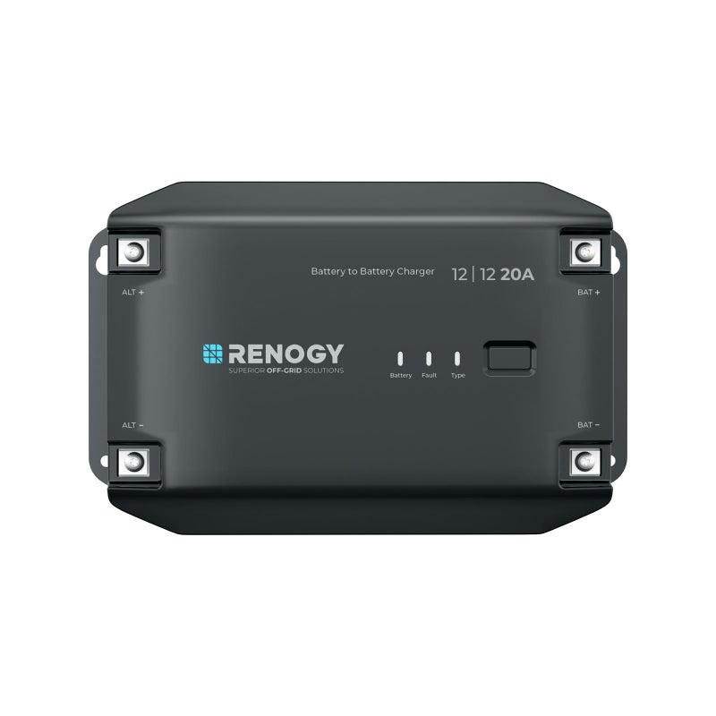 Renogy 12V 20A Dc To Dc Battery Charger With Multi-Stage Charging And Bluetooth Compatibility For Flooded  Gel  Agm  And Lithium Batteries In Rvs  Commercial Vehicles  Boats  And Yachts - Image 1