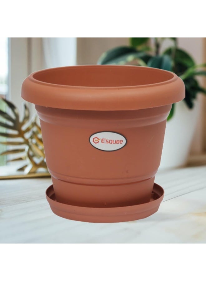 ESQUBE Flora Flower Pot - Size 06, Brick Red - Image 5