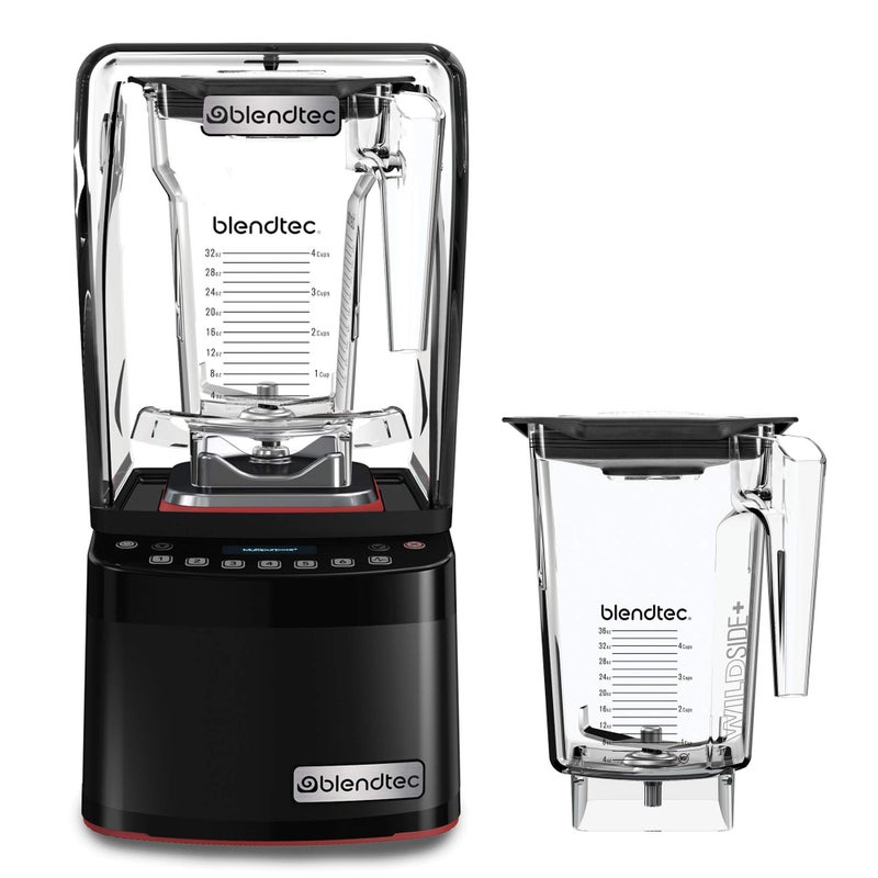 Blendtec Stealth 885  CommercialGrade Blender  WildSide and Fourside Jar with Vented Gripper Lid  Black