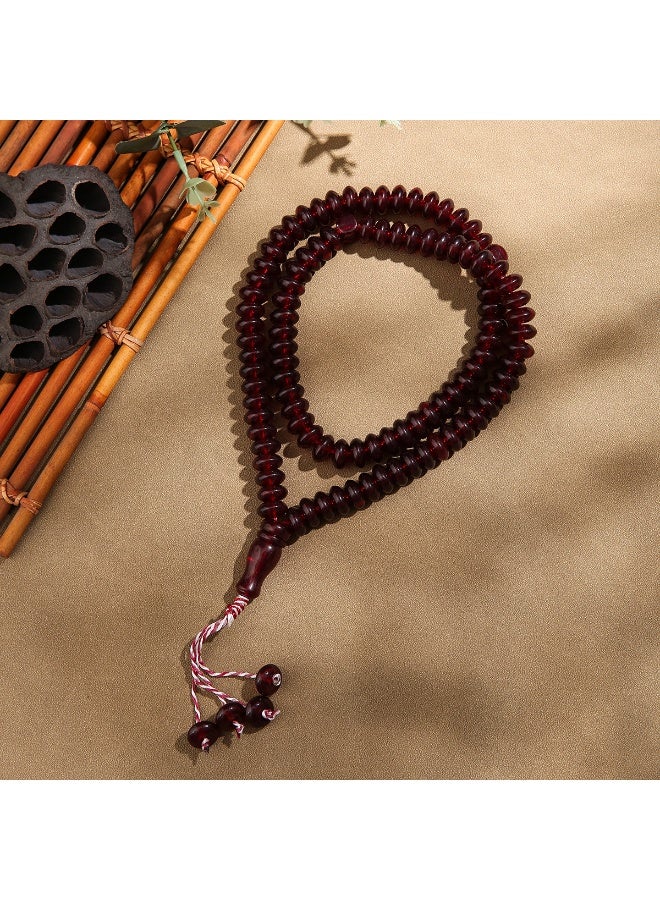 NIBEMINENT 99 Muslim Prayer Beads Wine Red/6mm 