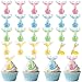 AKAIXI 24Pcs Mermaid Tails Cupcake Ring Toppers Under the Sea Cupcake Topper for Mermaid theme Birthday Party Cake Decorations Baby Shower Weeding Anniversary Sea Party Supplies - Image 2