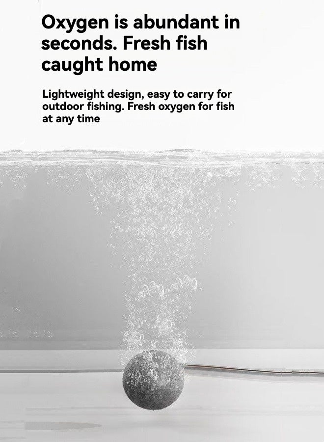 إم مياويان مضخة تهوية سداسية قابلة لإعادة الشحن - مقاومة للماء بمعيار IPX7، تهوية عائمة للطعم الحي ودلو صغير للأسماك، تهوية أسماك محمولة لصيد الأسماك من قوارب الكاياك، جهاز أكسجين أوتوماتيكي للأسماك - Image 5