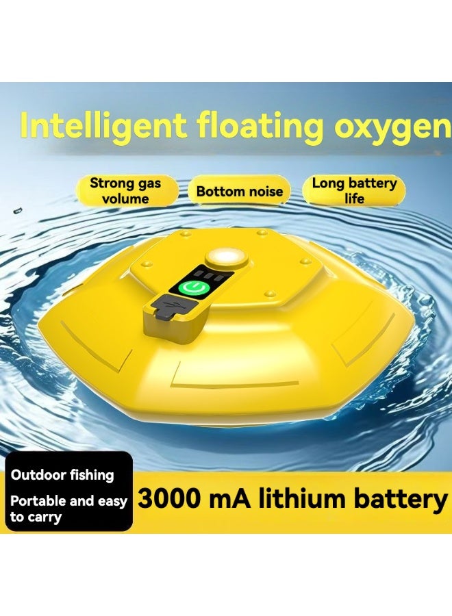 إم مياويان مضخة تهوية سداسية قابلة لإعادة الشحن - مقاومة للماء بمعيار IPX7، تهوية عائمة للطعم الحي ودلو صغير للأسماك، تهوية أسماك محمولة لصيد الأسماك من قوارب الكاياك، جهاز أكسجين أوتوماتيكي للأسماك - Image 2