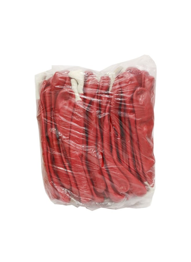 TAHA SAFETY - TAHA SAFETY P4301 Red PVC Safety Gloves | Lightweight, Breathable Cotton Blend, Seamless Design for Comfort, High Durability, Elastic Cuff, Industrial and General Hand Protection for Construction, Warehousing & Maintenance | PACK OF 2 PAIRS - Image 1