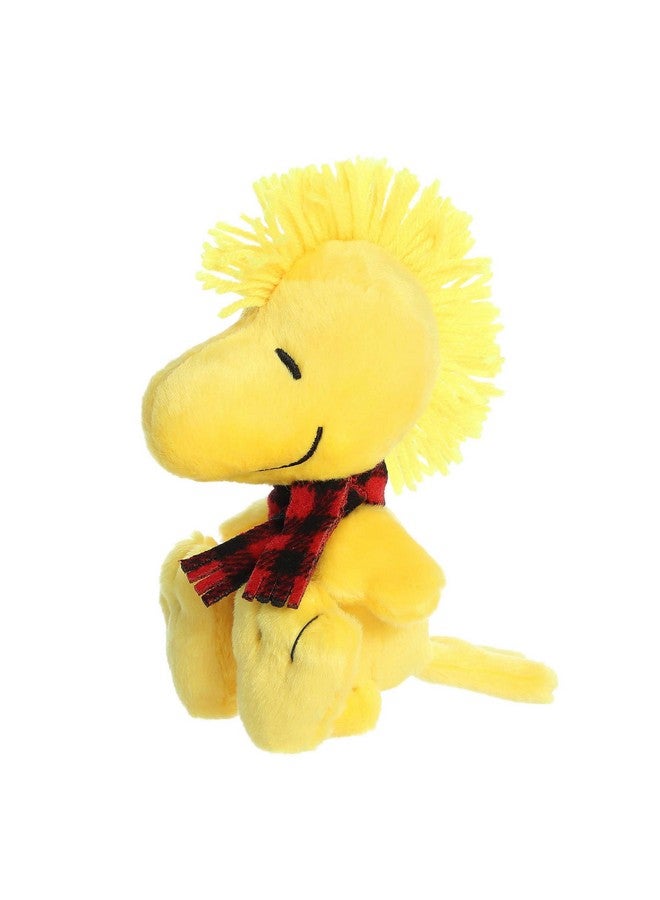 Aurora® Festive Peanuts® Winter Plaid Woodstock Stuffed Animal - Classic Characters - Lasting Memories - Yellow 6 Inches - Image 1