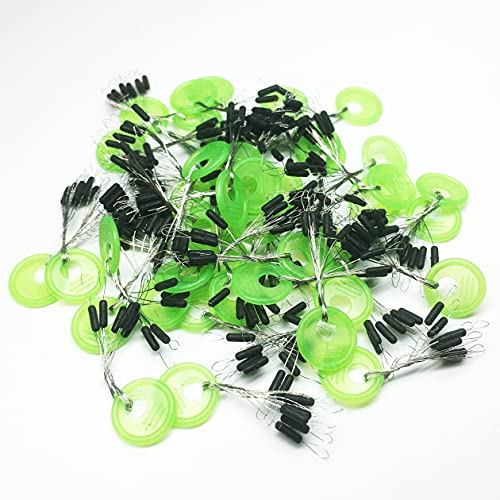 YOTO 300 Pieces Rubber Bobber Stops,6 in 1 Float Sinker Stopper,Oval Shape Column Shape Weight Stops Available - Image 4