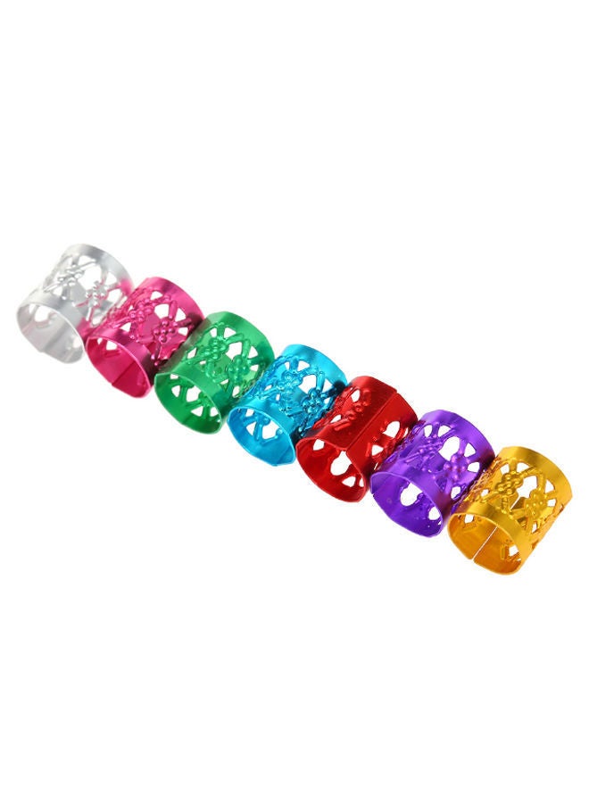 NIBEMINENT 100-Piece Dreadlock Hair Rings Set Multicolour 10 x 5.5centimeter - Image 2