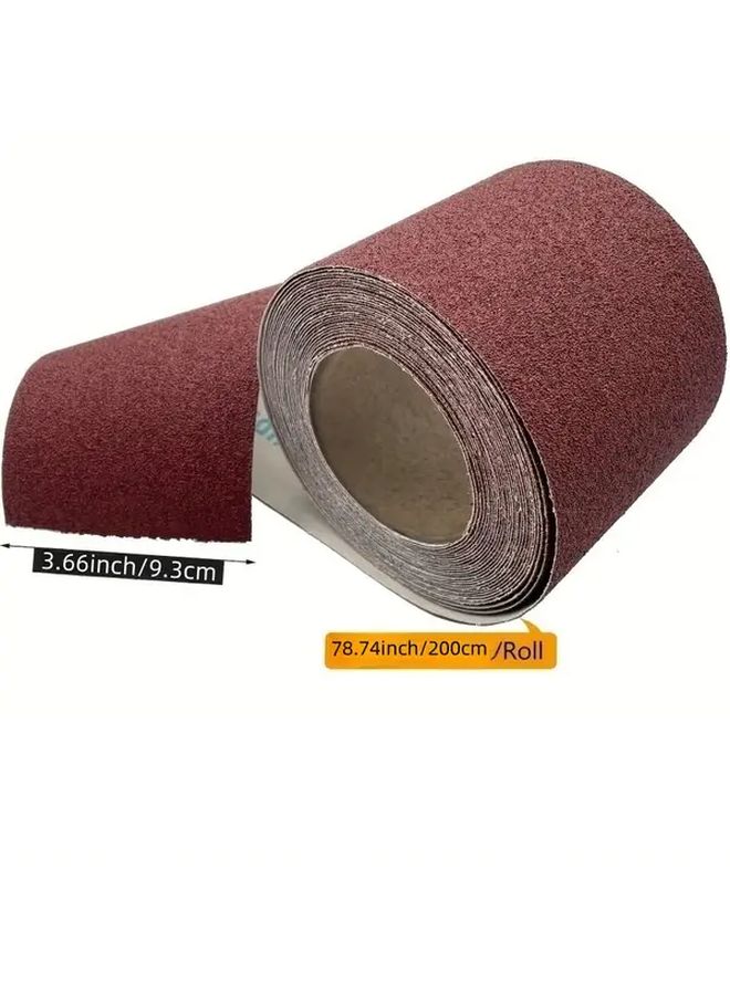 Heavy Duty 93mm Abrasive Sandpaper Roll 100cm For Metal Wood Automotive Furniture - Image 3
