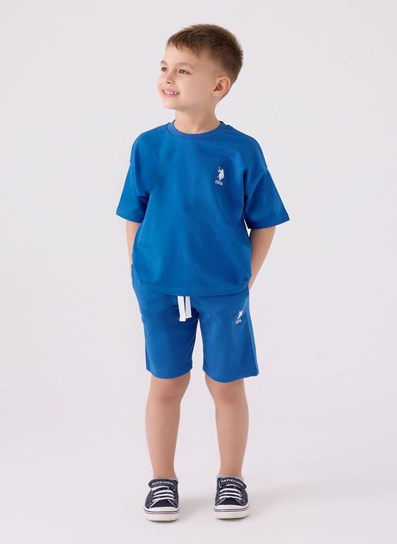 U.S. Polo Assn. U.S. Polo Assn. Boys Blue Bermuda Set - Image 1