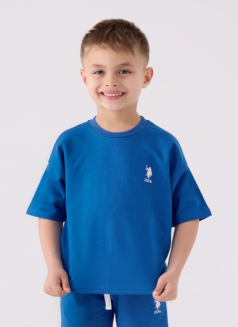 U.S. Polo Assn. U.S. Polo Assn. Boys Blue Bermuda Set - Image 2