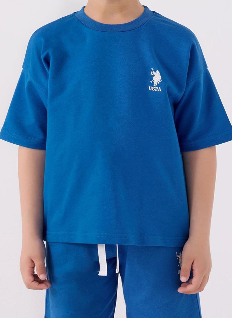 U.S. Polo Assn. U.S. Polo Assn. Boys Blue Bermuda Set - Image 4