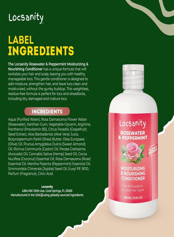 Locsanity Rosewater and Peppermint Moisturizing and Nourishing Conditioner - Image 3