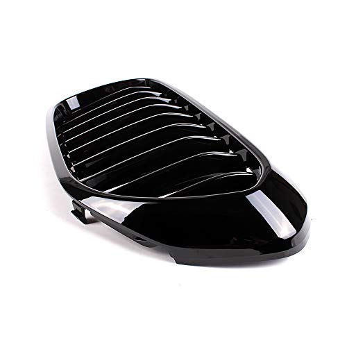 SNA G30 Grille, Front Kidney Grill Compatible for 2017-2020 BMW 5 Series G30 (ABS Single Slat Gloss Black Grills, 2-pc Set) - Image 5