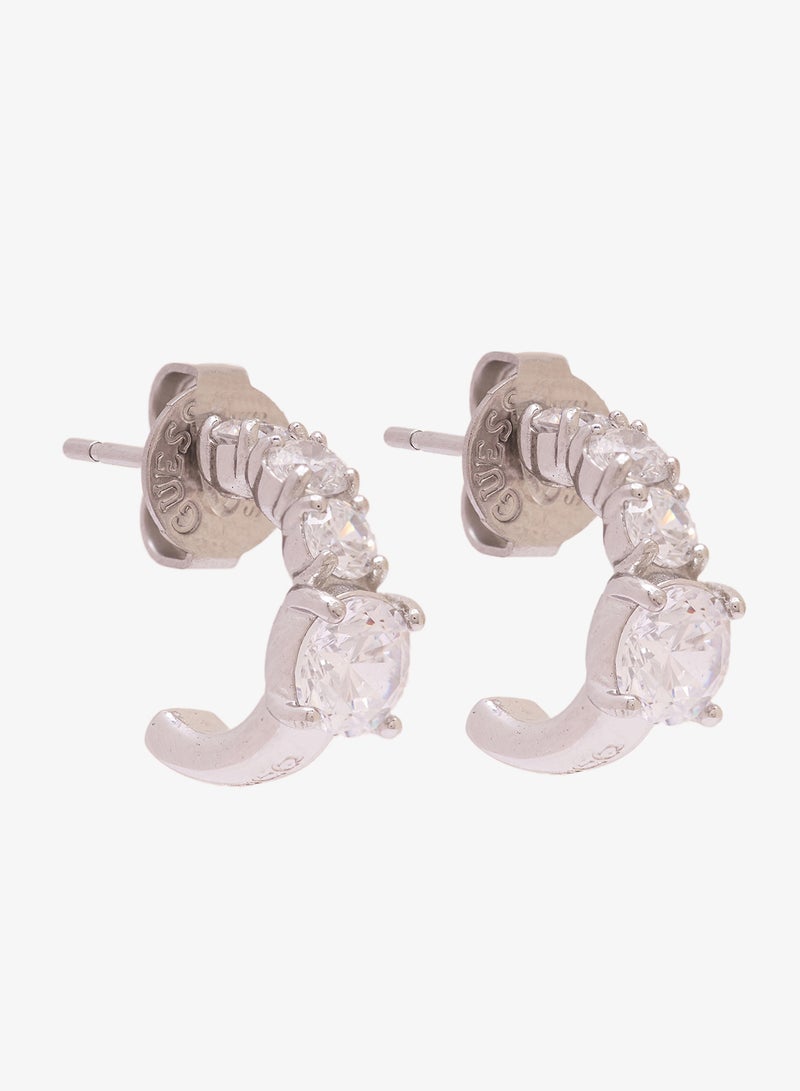 GUESS 12Mm Crystal Hoops - Image 1