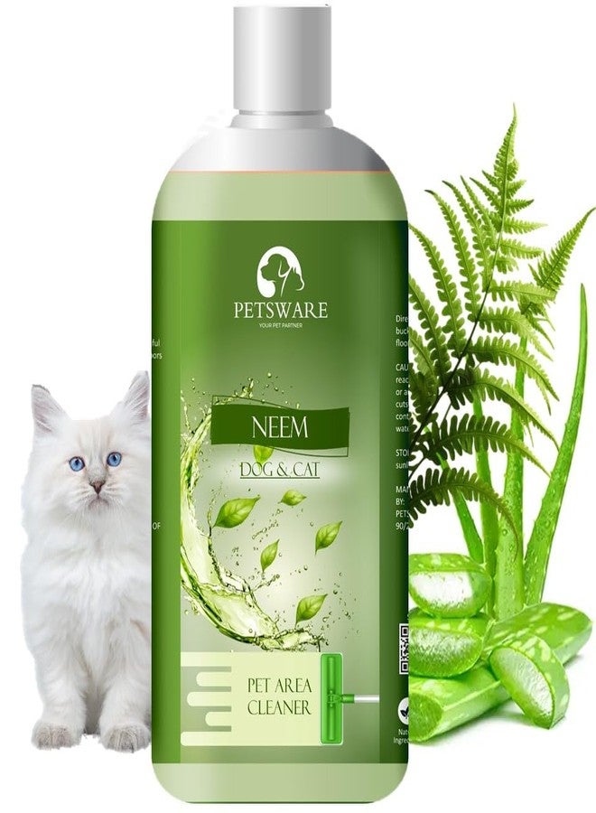 PETSWARE منظف منطقة القطط من بيتسوير، مزيل قوي للبقع والروائح، قوة تنظيف ثلاثية، يزيل البقع والروائح، يساعد على منع تكرار التبول في غير مكانه، تركيبة مضادة للبكتيريا والإنزيمات، الأفضل للقيء والبول، 1000 مل (نيم) - Image 1