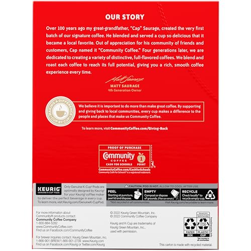 Community Coffee Breakfast Blend 24 Count Coffee Pods, Medium Roast, Compatible with Keurig 2.0 K-Cup Brewers, 24 Count (Pack of 1) - Image 3