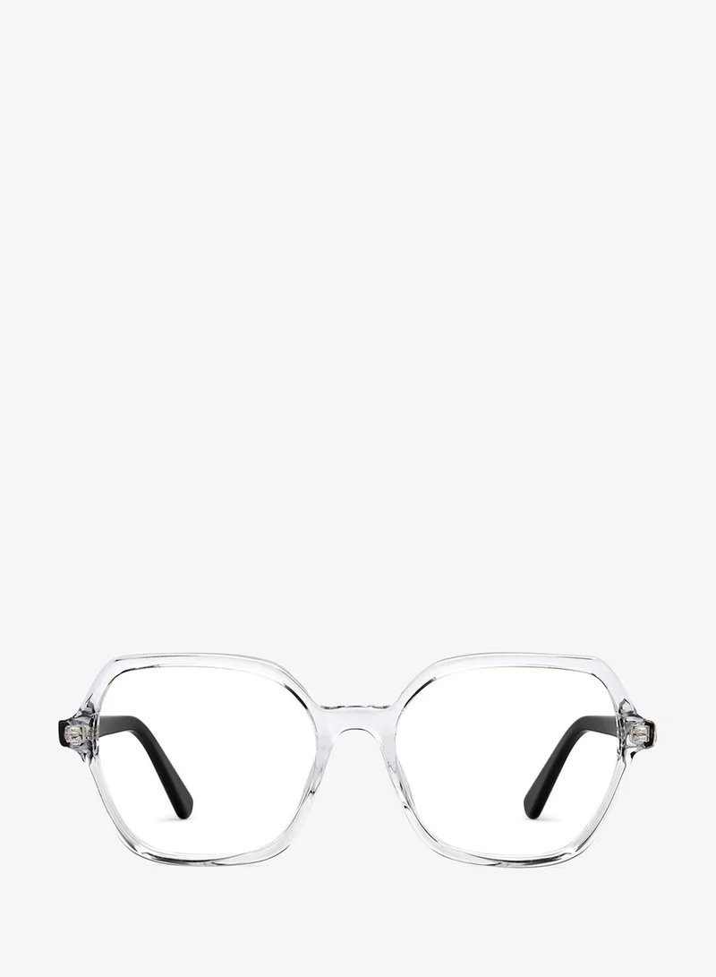 Lenskart Blu LENSKART BLU | Zero Power Blue Cut Computer Glasses | Anti Glare, Lightweight & Blocks Harmful Rays | UV Protection Specs | Transparent Black | Men & Women | Small | LB E16060