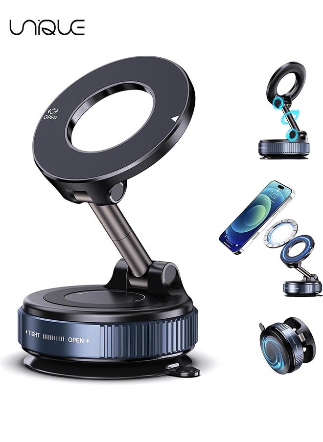 Unique Strong Magnetic Car Phone Holder for MagSafe - Ultra Vacuum Suction Cup Phone Mount 360° Cell Phone Holders - for Your Car for All Smartphones & All Car Models  - Image 1