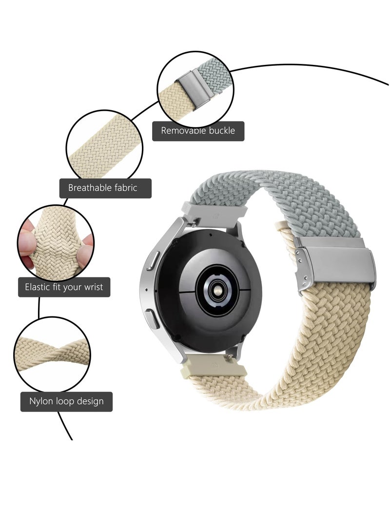 Barakah Elastic Braided Bands for Samsung Galaxy Watch 4 to 6 Pro Classic Active Watch 3, Quick Release Straps for 40 to 46mm - Image 4