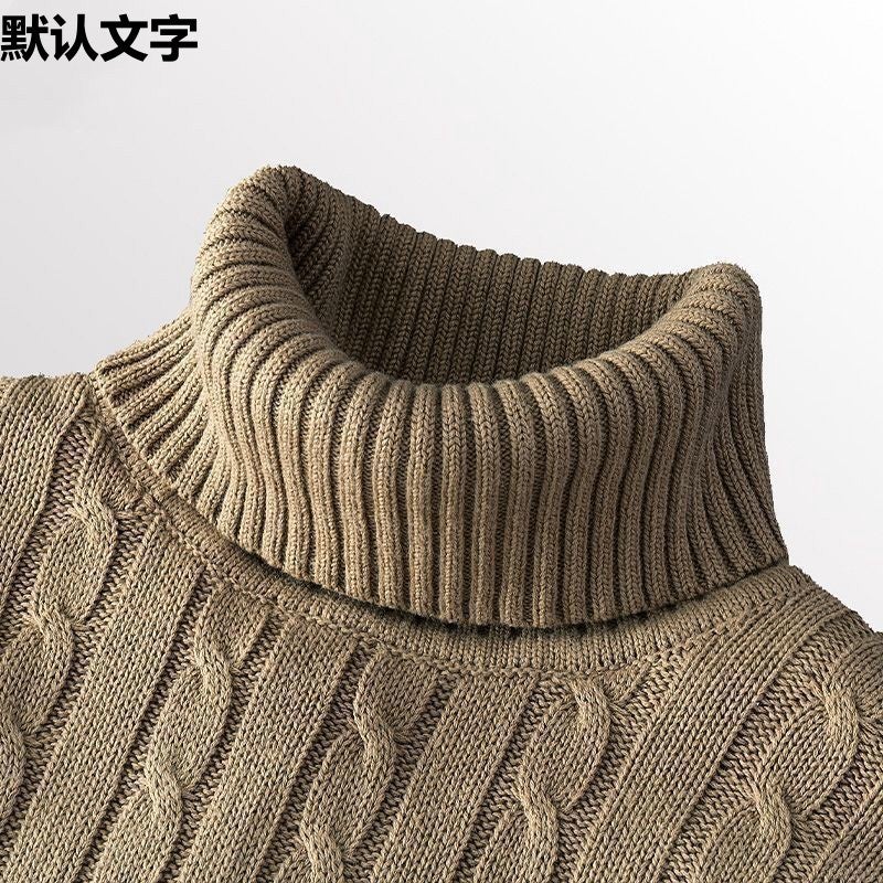 Men'S Thick Turtleneck Sweater, Cotton Knit Sweater With Fleece, Thickened Thermal Underwear, Men'S Sweater, Soft And Stylish - Image 3