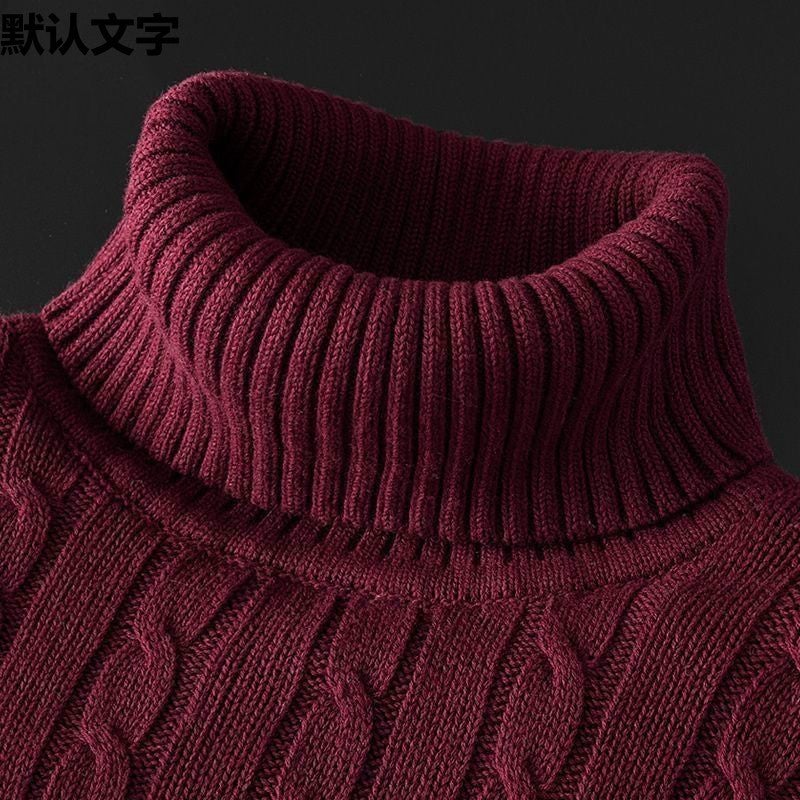 Men'S Thick Turtleneck Sweater, Cotton Knit Sweater With Fleece, Thickened Thermal Underwear, Men'S Sweater, Soft And Stylish - Image 2
