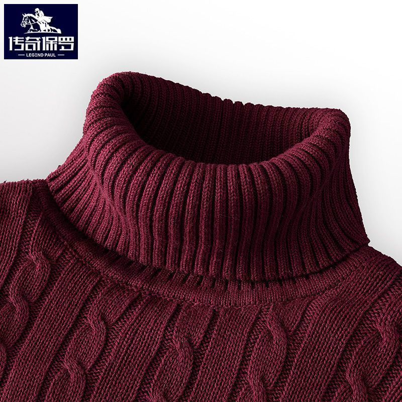 Men'S Thick Turtleneck Sweater, Cotton Knit Sweater With Fleece, Thickened Thermal Underwear, Men'S Sweater, Soft And Stylish - Image 1