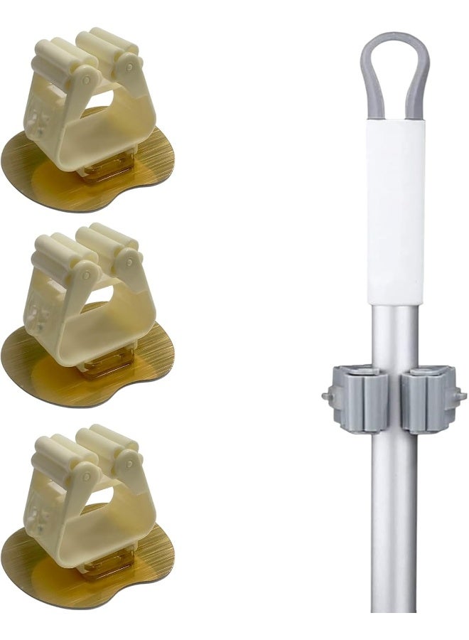 MOMENT 3 Pieces Adhesive Wall Mounted Mop And Broom Holder