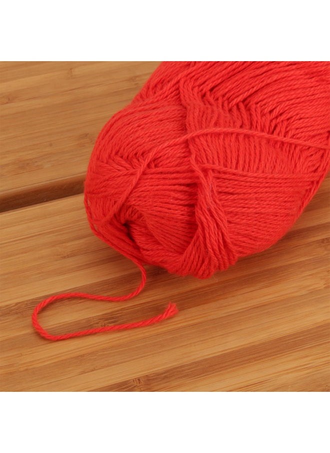 BambooMN - Jubileeyarn Cotton Select Yarn Sport Weight 50G/Skein Hearts Red 4 Skeins - Image 1