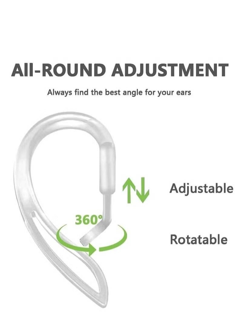 Transparent Ear Hooks Compatible for AirPods Pro 360° Rotation Adjustable Flexible Anti-Slip Anti-Lost Sport Outdoor Replacement Earhooks Holder for AirPod Pro Multi-Dimensional Adjustable  - Image 2