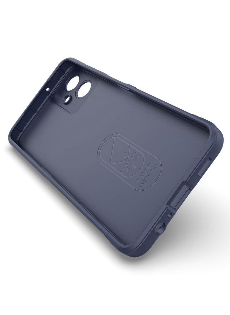 ماركة غير محددة - جراب خلفي من السيليكون عالي الحماية متوافق مع هاتف Samsung Galaxy A06 Magic Shield مقاوم للصدمات مع حماية للكاميرا (أزرق) - Image 1