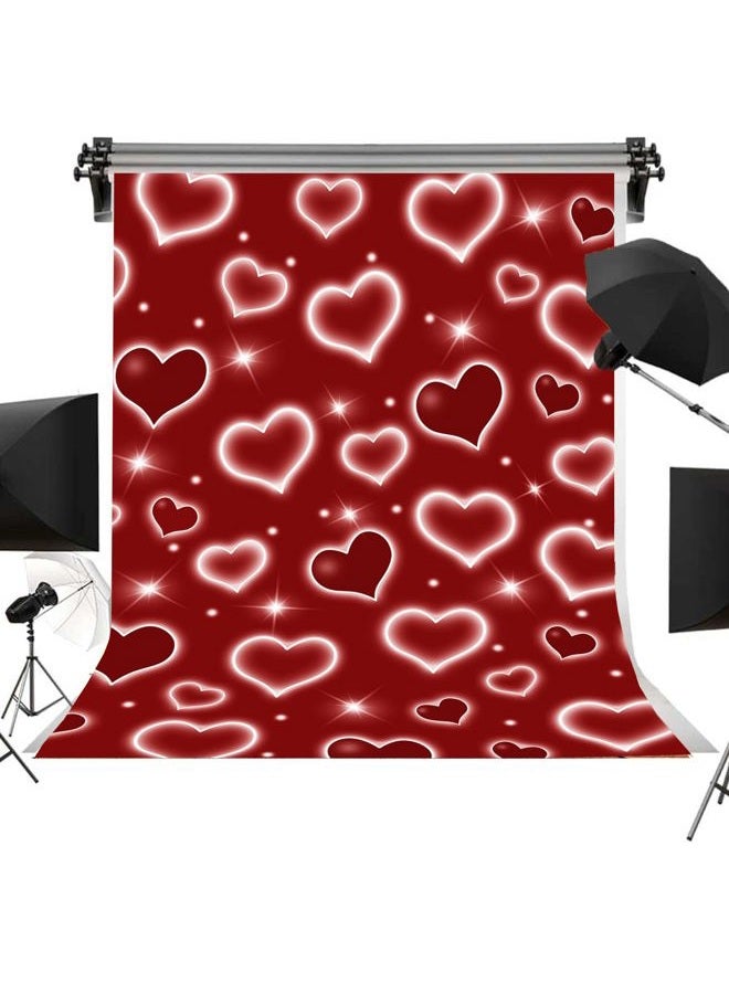 RUYI Early 2000s Photography Backdrop 5x7FT Red Heart Valentine Day Photo Background Sweet 16 18th 21th 30th Women Birthday Party Decorations Selfile Wall Decor - Image 2