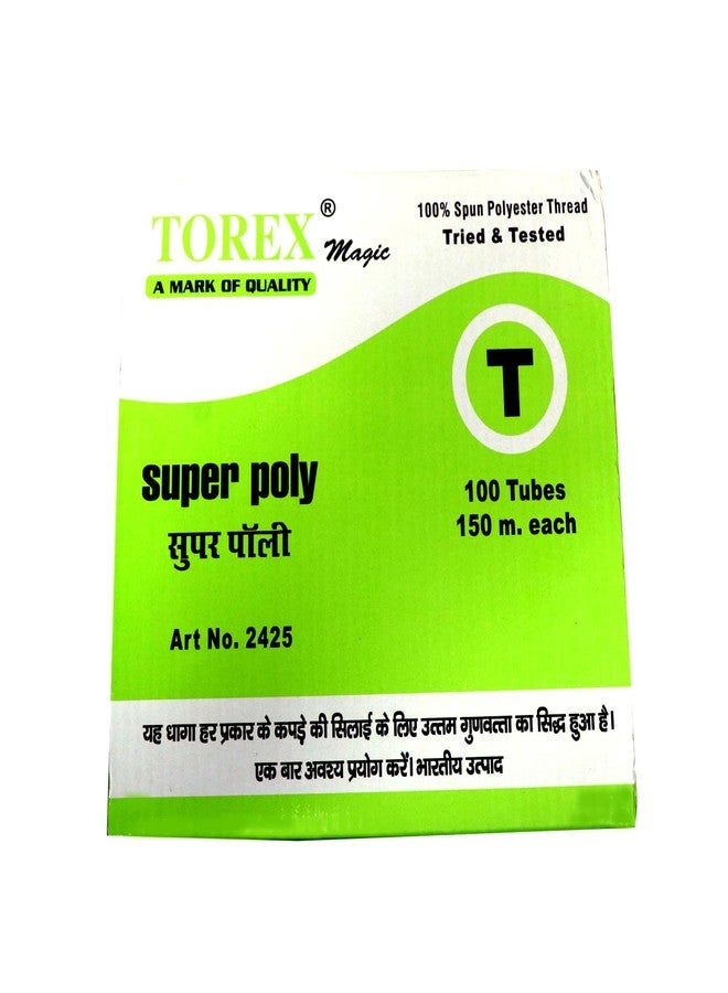 TOREX 100% High Tenacity Spun Polyester Sewing Thread 100 Tubes (25 Shades 4 Tube Each) Sewing Threads Spools with Fast Colour Design (3PLY-150M-L11) - Image 4