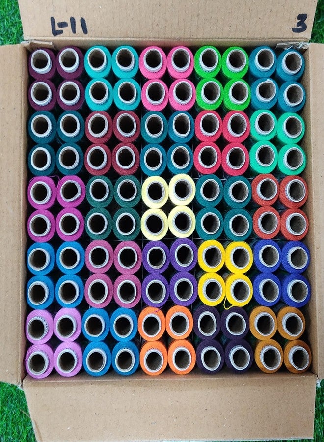 TOREX 100% High Tenacity Spun Polyester Sewing Thread 100 Tubes (25 Shades 4 Tube Each) Sewing Threads Spools with Fast Colour Design (3PLY-150M-L11) - Image 3