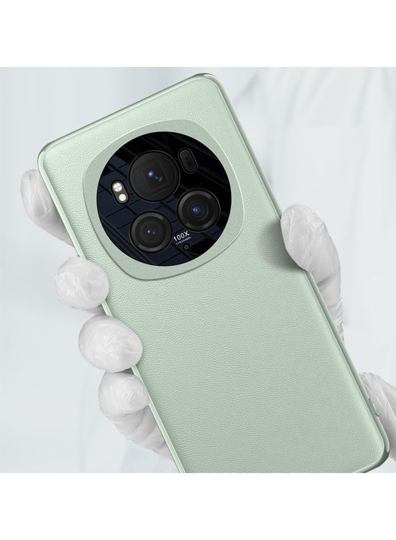 بما يتوافق مع حافظة Honor Magic 6 Pro الفاخرة من جلد PU لحماية الكاميرا لـ Magic 6 Pro 5G مع قشرة حماية من السيليكون المضادة للصدمات - Image 3