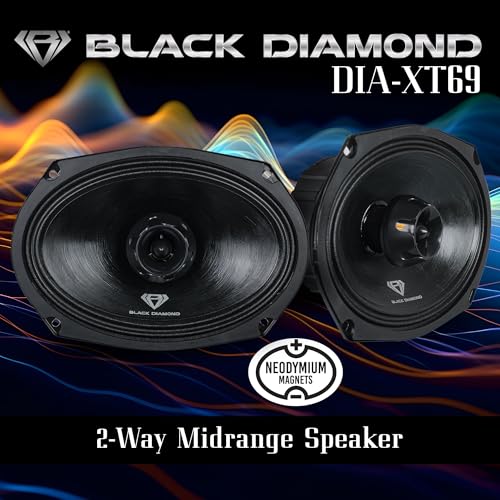 BLACK DIAMOND DIA-XT69 6 x 9 Inches Car Audio Mid-Range Loudspeaker with Built-in Bullet Tweeter 4-Ohm 550 Watts (1 Speaker) - Image 2