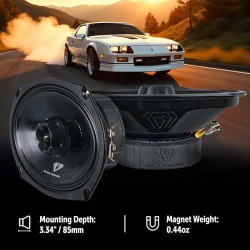 BLACK DIAMOND DIA-XT69 6 x 9 Inches Car Audio Mid-Range Loudspeaker with Built-in Bullet Tweeter 4-Ohm 550 Watts (1 Speaker) - Image 4