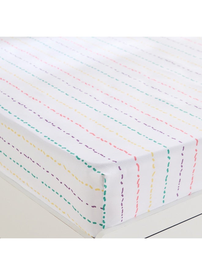 Home Box Ivy Slumber Petals Single Microfibre Fitted Sheet - 90x200+25 cm - Image 3
